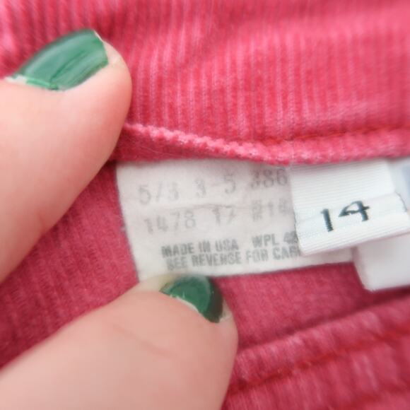 Vintage 90s Levi's Pink Corduroy Pants Pink Tab Straight Leg 28" - Picture 6 of 6